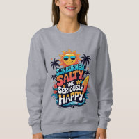 Sunburned Salty and Happy – Retro Beach Vibes