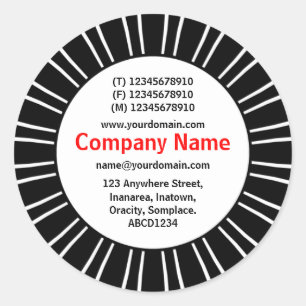 SunBurst 03 Business Classic Round Sticker