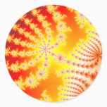 Sunburst 1.1 - Fractal Classic Round Sticker