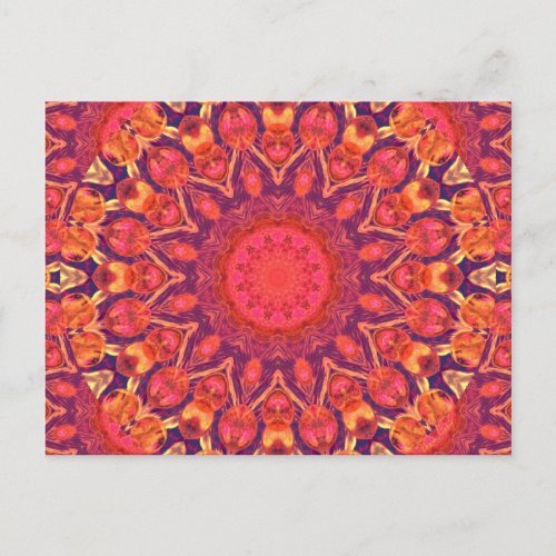 Sunburst, Abstract Star Circle Dance Postcard
