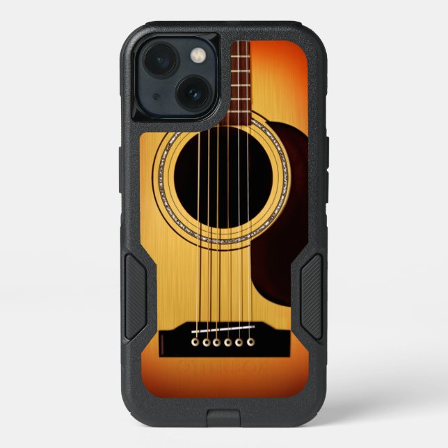Sunburst Acoustic Guitar Otterbox iPhone Case (Back)