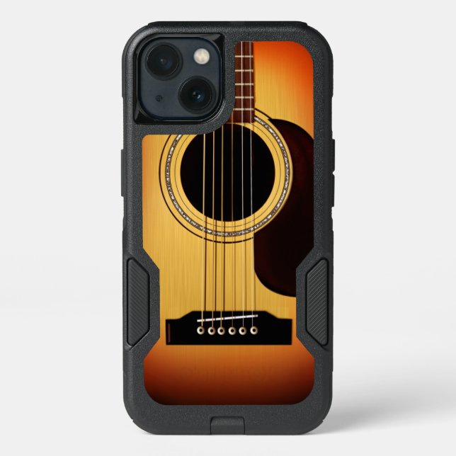 Sunburst Acoustic Guitar Otterbox iPhone Case (Back)