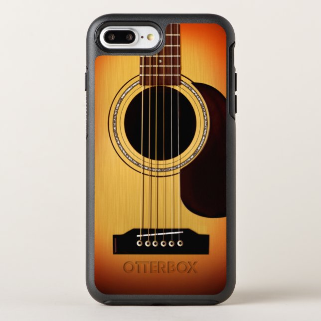 Sunburst Acoustic Guitar Otterbox iPhone Case (Back)
