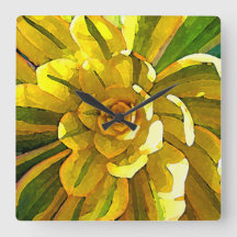 Sunburst Aeonium Succulent Square by Amy Vangsgard