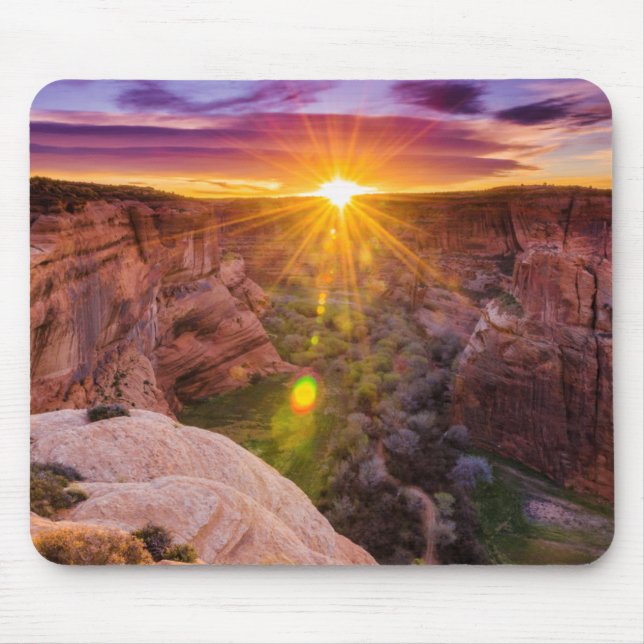 Sunburst at Canyon de Chelly, AZ Mouse Pad (Front)