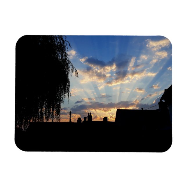 Sunburst at sunset magnet (Horizontal)