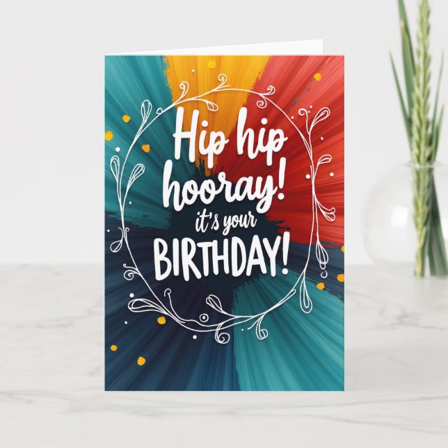Sunburst Birthday Card (Front)