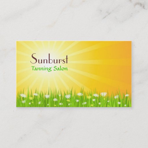 Customizable Sunburst Business Card