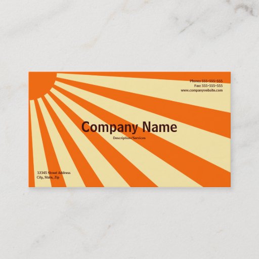 Customizable Sunburst Business Card