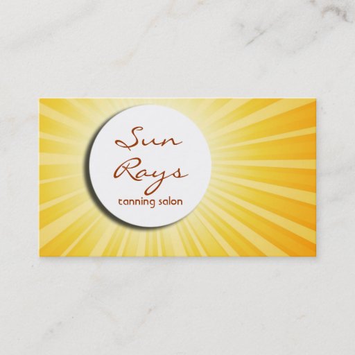 Customizable Sunburst Business Card
