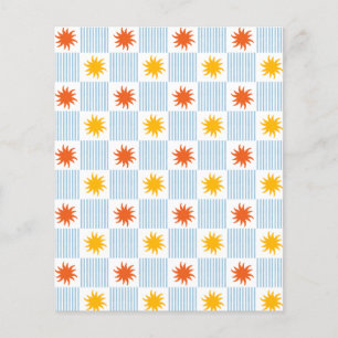 Sunburst Checkerboard Scrapbook Paper - L