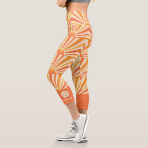 Sunburst Cool Retro 70s Custom Pickleball Capri Le