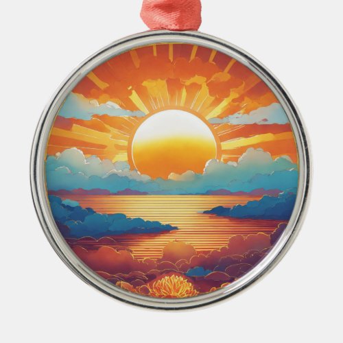 Sunburst Creations Radiate Style with our T_Shirt Metal Ornament