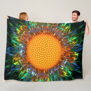 Sunburst Daisy Fleece Blanket