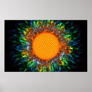 Sunburst Daisy Poster