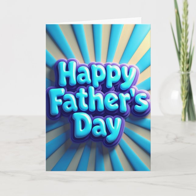 Sunburst Fathers Day Tribute Card (Front)