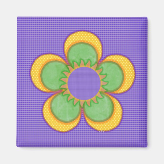 Sunburst Flower Magnet (Front)