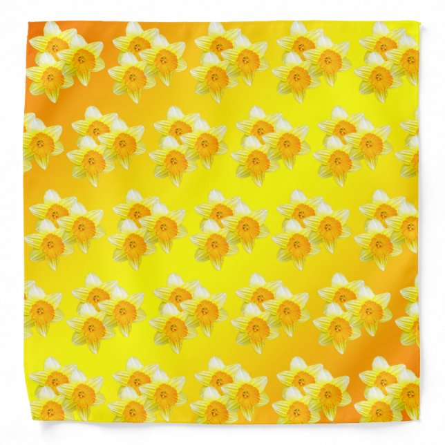 Sunburst Golden Daffodils, Bandana (Front)