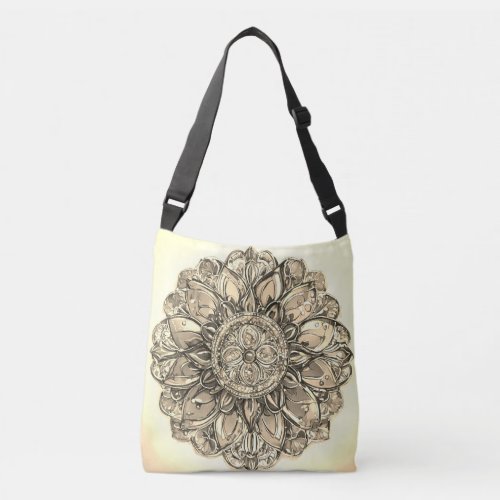 Sunburst Mandala Tote Bag 