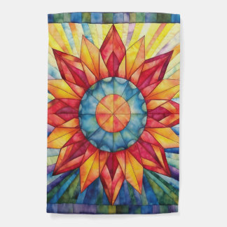 Sunburst Medallion Quilt Garden Flag