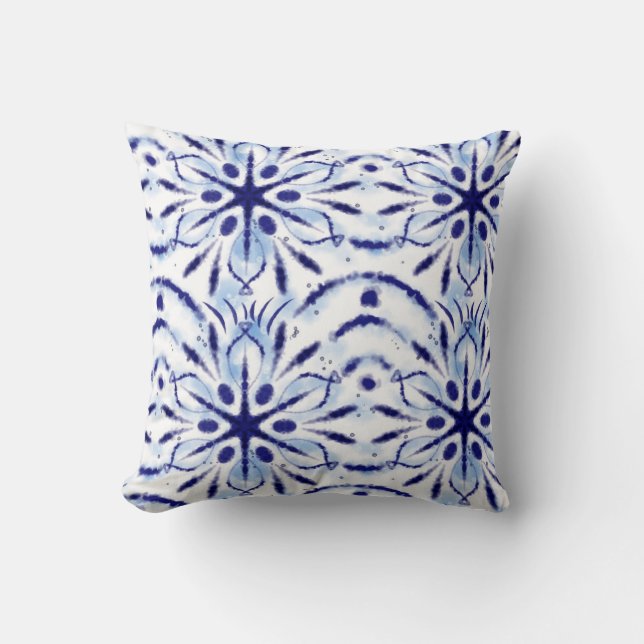“Sunburst Mosaic Pillow” Throw Pillow (Front)