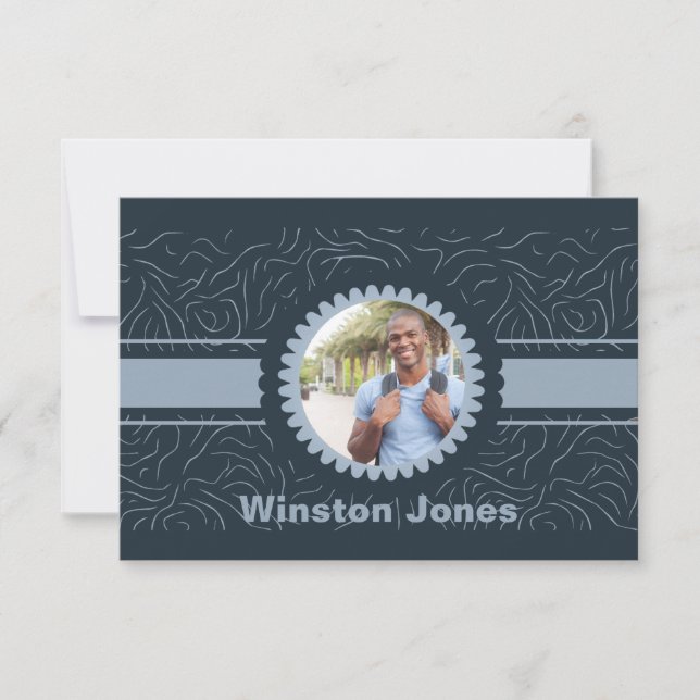 Sunburst Photo Thank You Notes Invitation (Front)