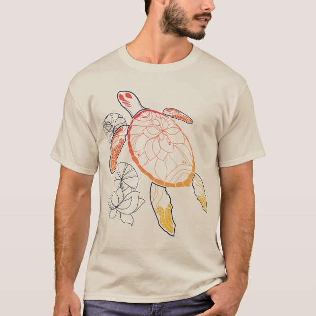 Sunburst Sea Turtle T-Shirt (Front)