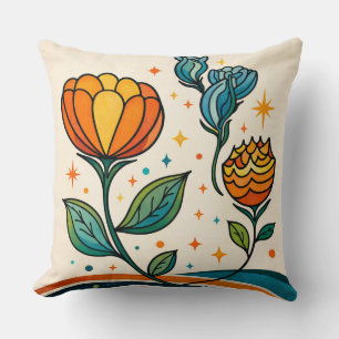 Sunburst Serenade Throw Pillow