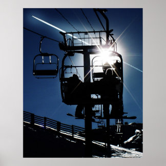 Sunburst Silhouette "68" Poster