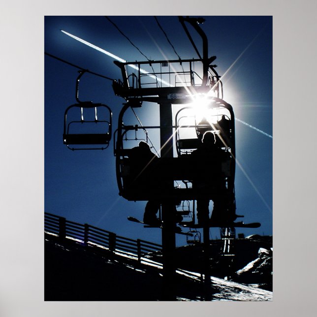 Sunburst Silhouette "68" Poster (Front)