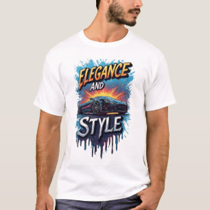 🏎️ Sunburst Sports Car Luxury Speed Art T-Shirt