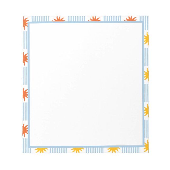 Sunburst Stripes Border Notepad (Front)