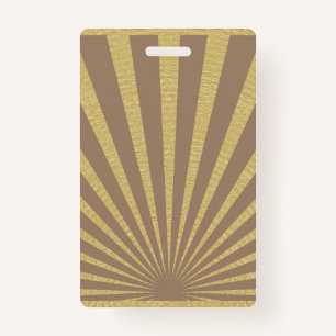 Sunburst stripes posters badge