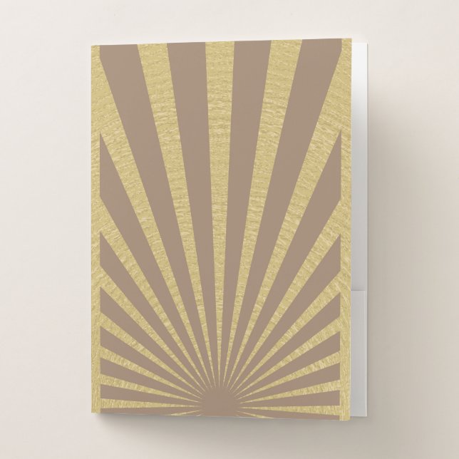 Sunburst stripes posters pocket folder (Front)