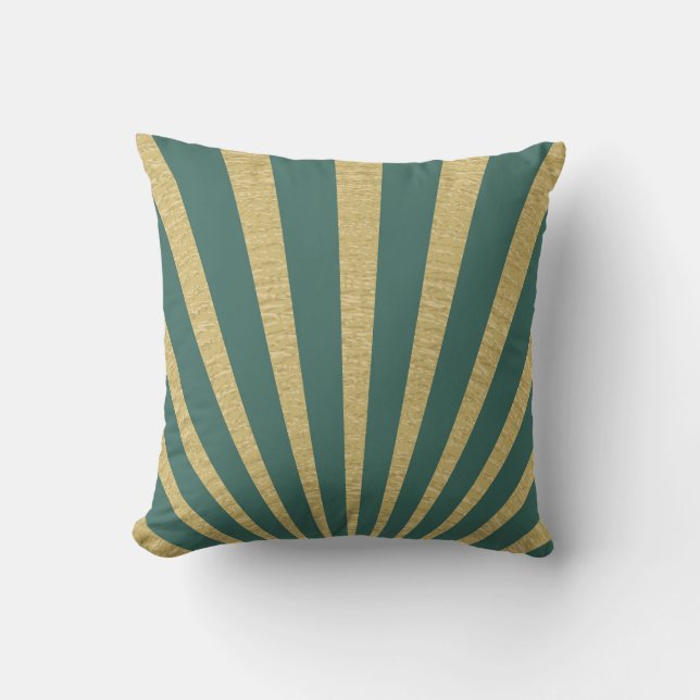 Sunburst stripes posters throw pillow (Front)