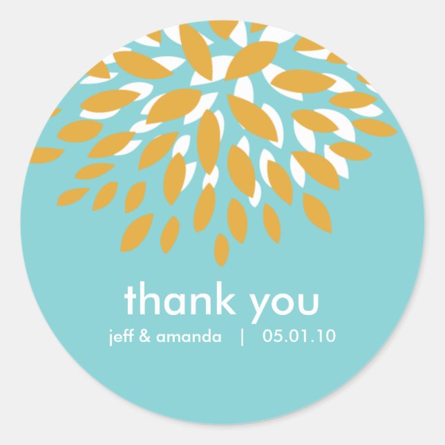 sunburst thank you sticker (Front)