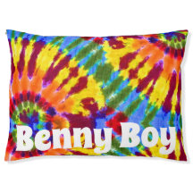 Sunburst Tie Dye Dog Bed