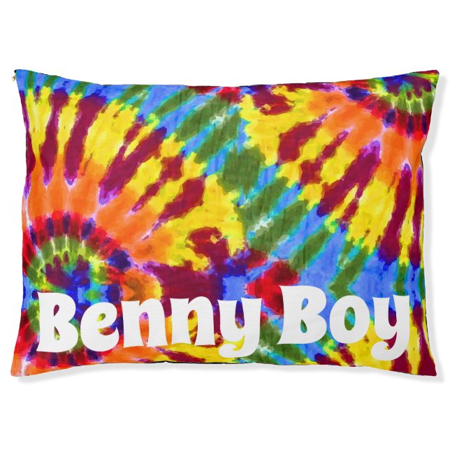 Sunburst Tie Dye Dog Bed (Front)