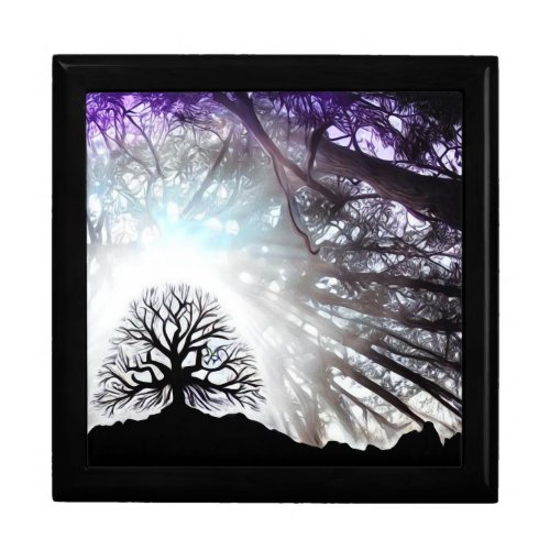 Sunburst Tree Silhouette Gift Box