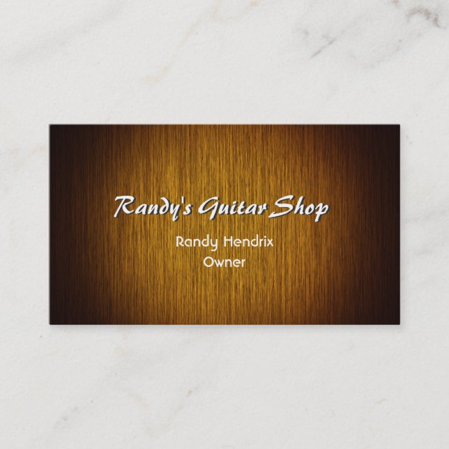 Sunburst Wood Minimal Custom Business Card (Front)