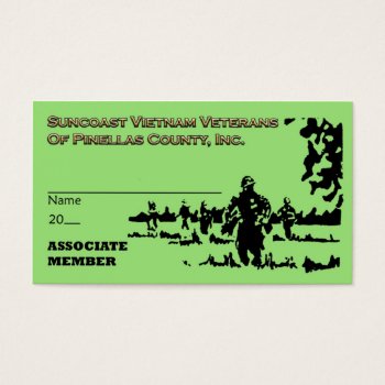 Suncoast Vietnam Veterans Assoc Mbr Card by LivingLife at Zazzle