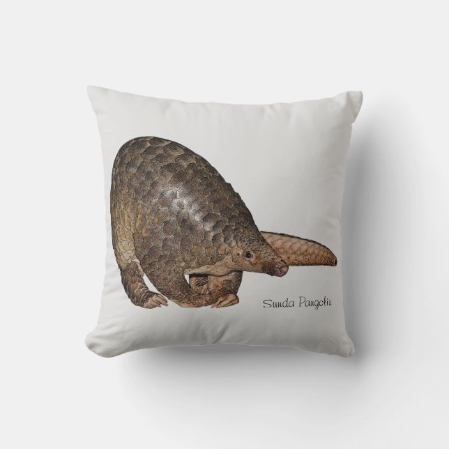 Sunda Pangolin Pillow (Front)
