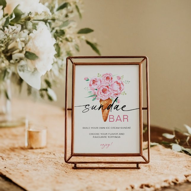 Sundae Bar Ice Cream Scooped Up Themed Sign  (Creator Uploaded)