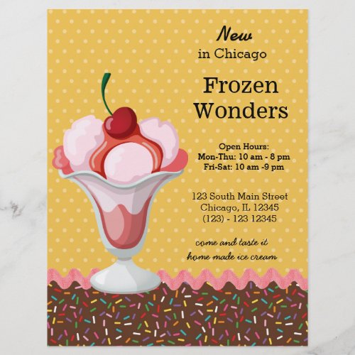 Sundae  choose background color flyer