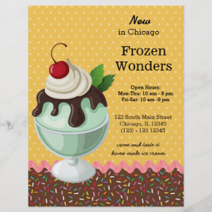 Sundae * choose background color flyer