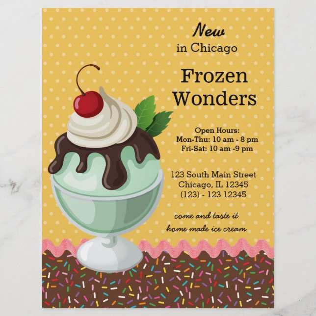 Sundae * choose background color flyer (Front)