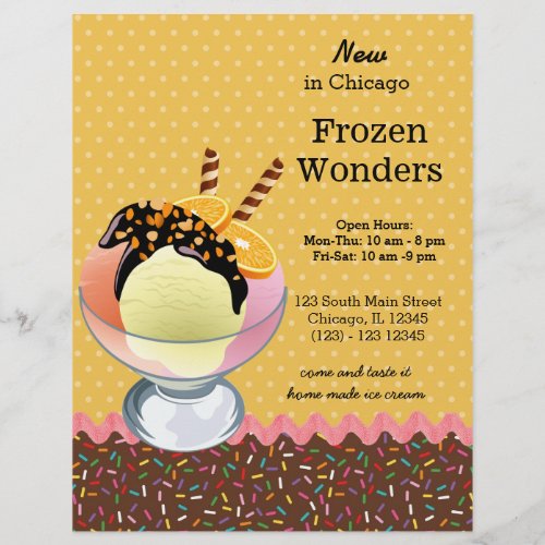 Sundae  choose background color flyer