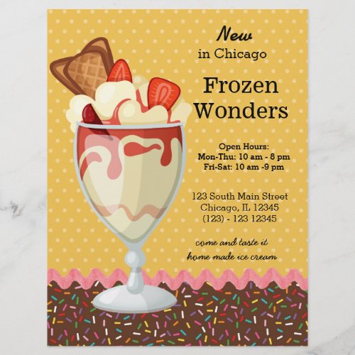 Sundae  choose background color flyer