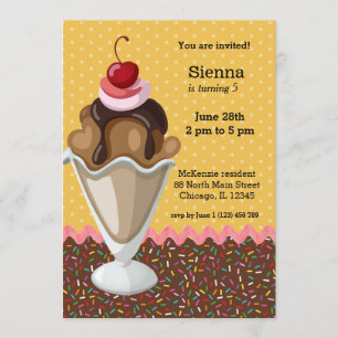 Sundae * choose background color invitation
