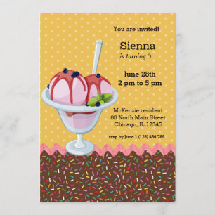 Sundae * choose background color invitation